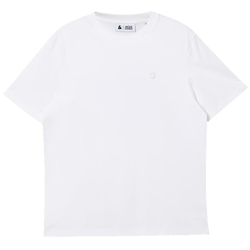 

JACK&JONES Men s Pure Cotton Round Neck Back Letter T-Shirt