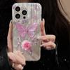 Feather Luster Phone Case for Samsung A53 A14 A33 A12 A32 S24 S23 Plus S20 S21 FE for iPhone 17 15 16 13 Pro 17 16 Pro Max Butterfly Bow Phone Case
