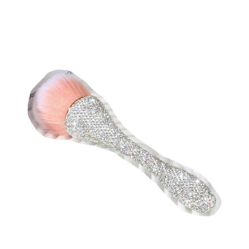 Diamond set eye shadow dust brush slender small waist beauty tool paste diamond thin rod powder brush