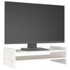 VidaXL Support de moniteur Blanc 50x27x15 cm Bois de pin solide 814020