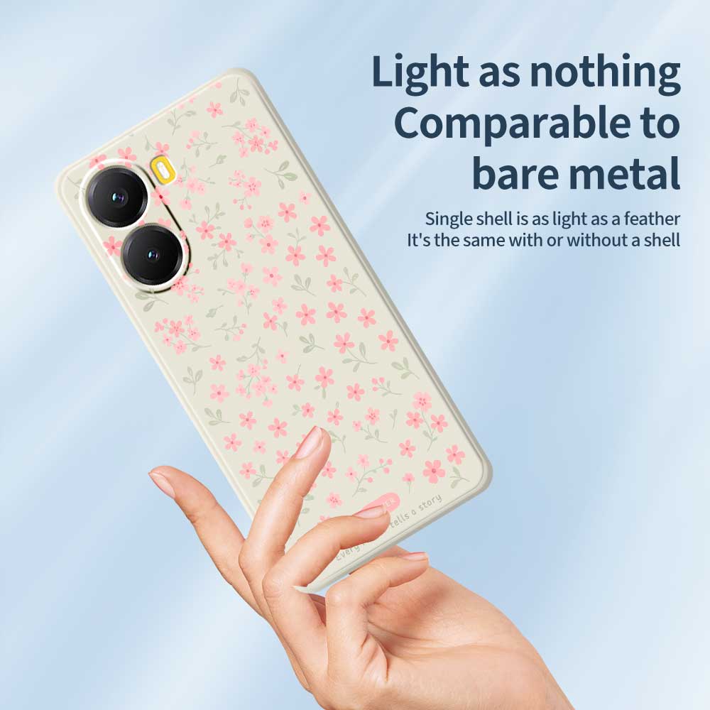 For Xiaomi Redmi Turbo 4 5G/Poco X7 Pro 5G Case Pink Small Flowers Pattern Printing Straight Edge TPU Phone Back Cover