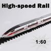 1:60 Scale High-speed Rail Model Miniature Toys Alloy Diecast Rail Cars Sound Light Doors Opened Toy Train Models for Kids Gifts