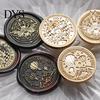 Metal Seal Heads for Scrapbooking Wax Sealing Copper Stamp Head, with Detailed Relief Texture, Round DIY Crafting Shaped Durable Brass Wedding