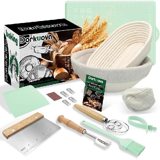 Bread Ovens for Bread Baking,Round Banneton Bread Proofing Basket 2 Set,9 Inch Round&10 Inch Oval,Good Gift for Christmas, Halloween, Wedding,