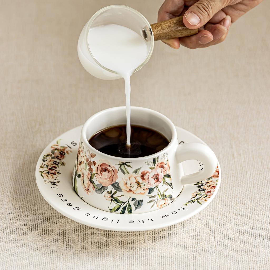 Light Luxury Coffee Cup And Saucer Set High-End Exquisite Ceramic Cup Set Household Afternoon Tea Mug Gift Cup