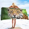Cool Cheetah Beach Towel Wild Animal Print Bath Towel for Spa Travel Yoga Sport Camp Hiking Microfiber Quick Dry Swimming Cover