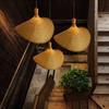Ceiling Lamp Rattan Hat Lampshade 30cm -Bulb Not Included Vintage with 120cm Cord Modern for Living
