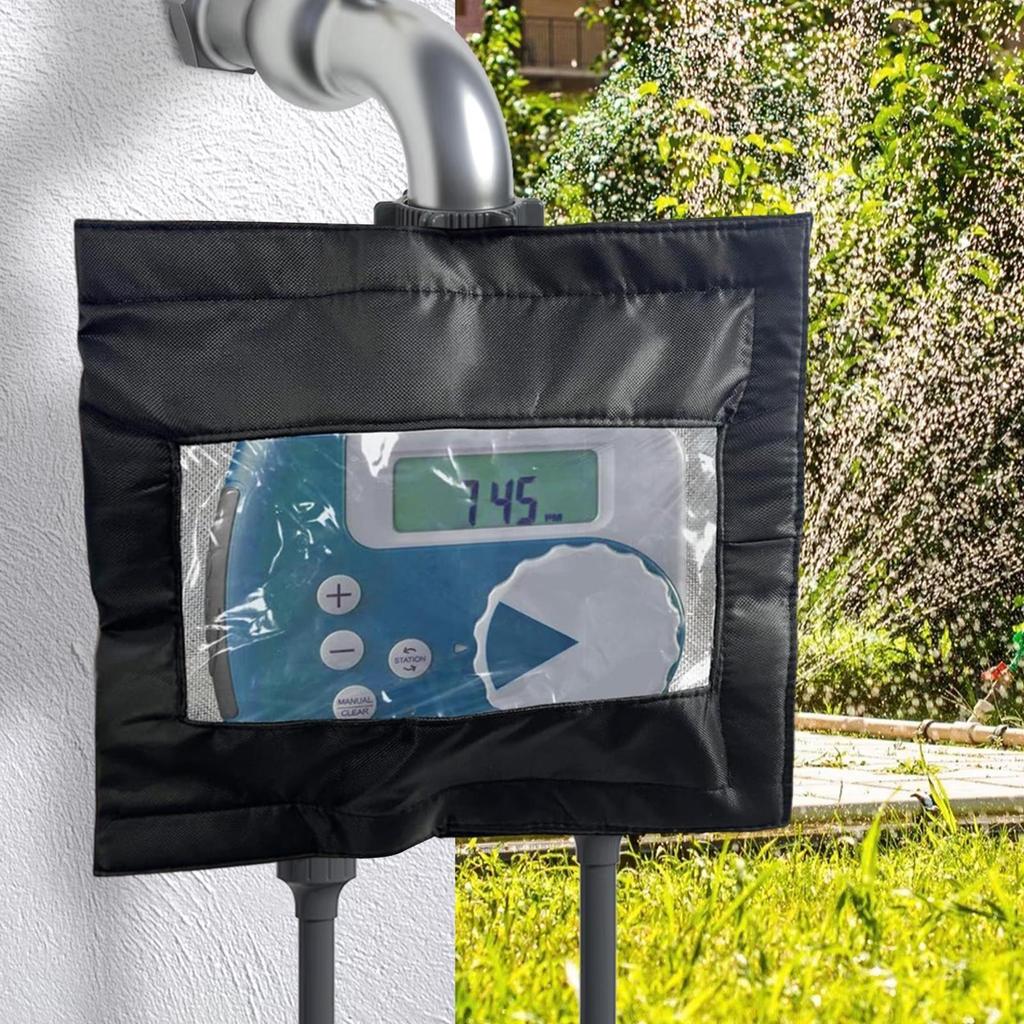 Hose Irrigation Timer Cover Weather-Resistant Protector Clear Front Window Anti Freeze Visible Sleeve For Outdoor Garden Lawn