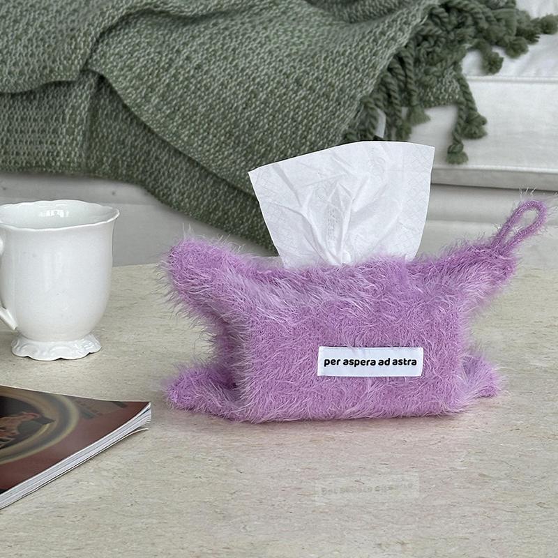 

Коробки для салфеток в скандинавском стиле, однотонные пакеты для салфеток, держатели для салфеток, тканевые пакеты для хранения салфеток фиолетовый