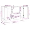 Vidaxl Cabinet, Concrete Gray, 101X35X70 Cm, Wood-Based Material