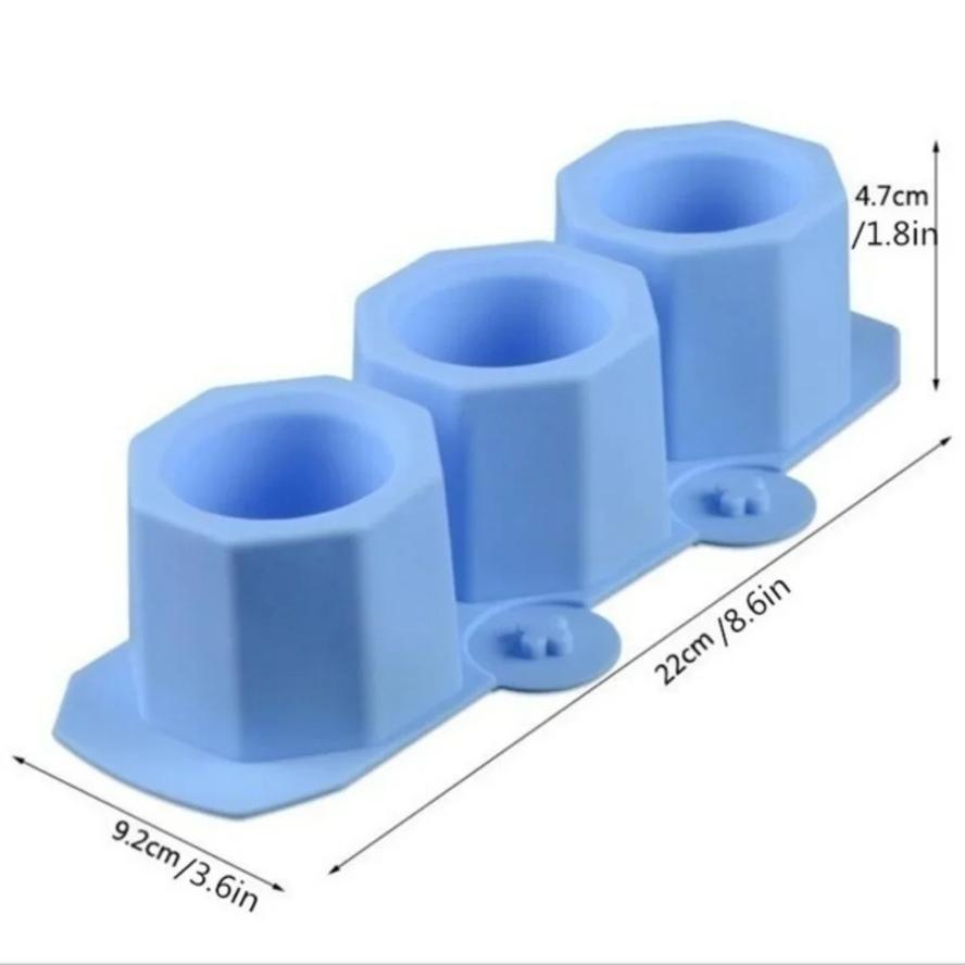 

1 Pcs Succulent Flower Pot Silicone Mold Octagonal 3 Hole Concrete Mold Candlestick Mold Clay Mold Random Color