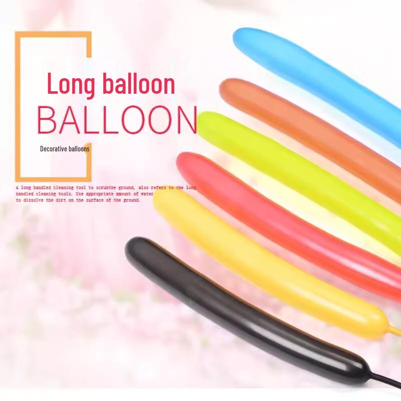 Decorative Long Strip Balloons, 100 Pcs Multi-Color