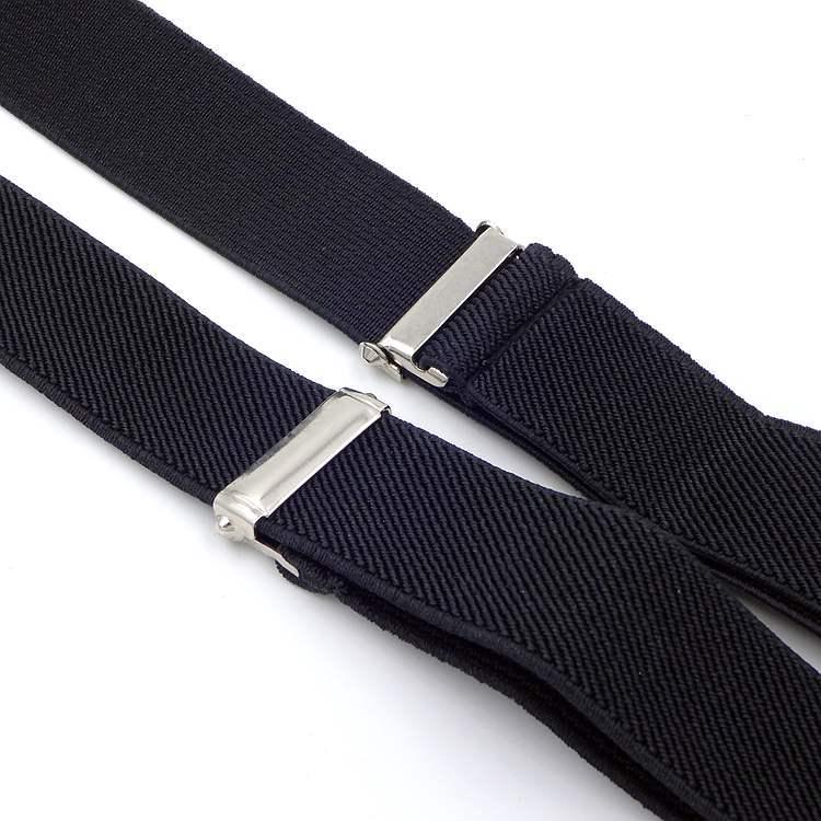 2.5cm Black Women's Suspenders - Versatile Elastic Y-Back with Three Clips, Korean Style