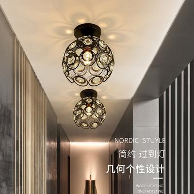 Modern ART Restaurant Chandelier Crystal Lamp Simple Single-head Entrance Hall Ceiling Lamps Hotel Cloakroom Decorative Lamps