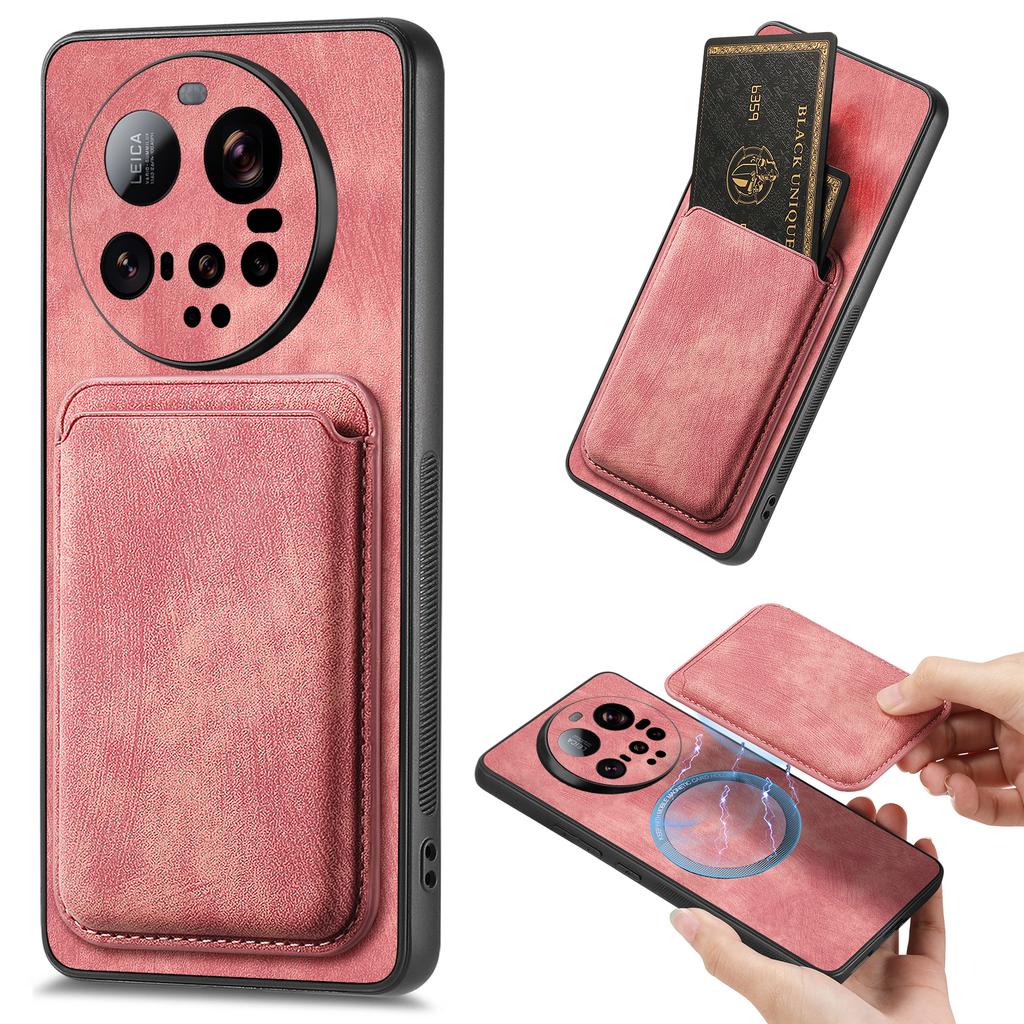 For Xiaomi 15 Ultra Magnetic Case Leather Back Cover with Detachable Card Holder