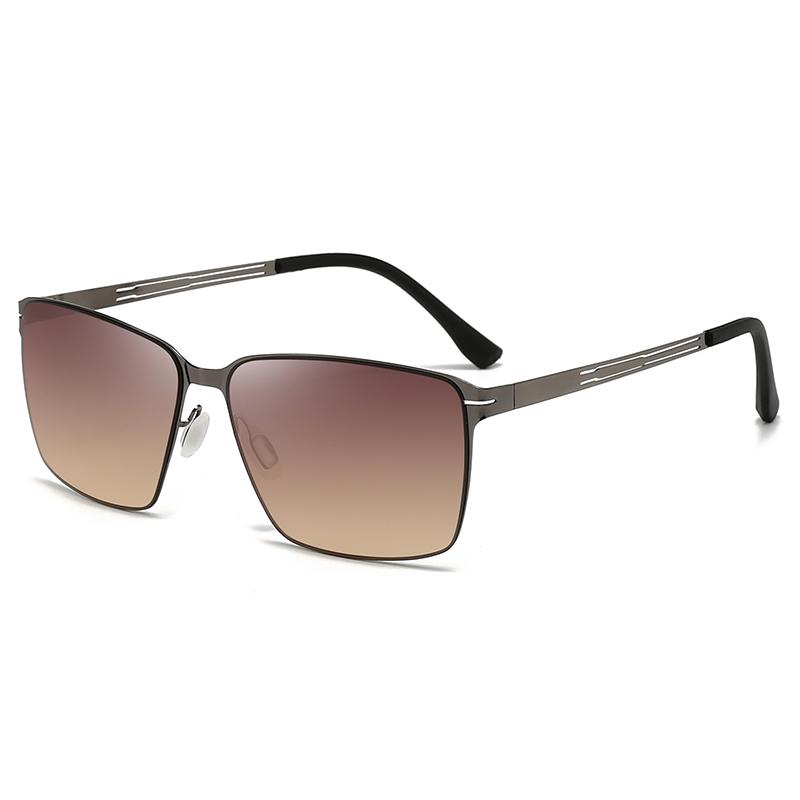 New Sunglasses Fashionable Metal Ultra Light Men Square Driver Driving Sunglasses 5138