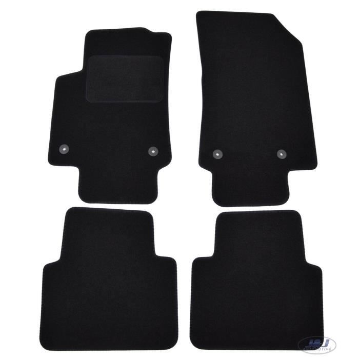 Tapis De Sol Noir Velours - J&J AUTOMOTIVE - Citroën C3 Aircross 2 - Sur Mesure - Antidérapant - Imperméable