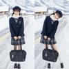 AOTYP High School Girl Uniform JK Cosplay Costume Ribbon Pleated Check Perfect for Mori School Size M Blazer, Uniform, 5-Piece Set, Shirt, Skirt,