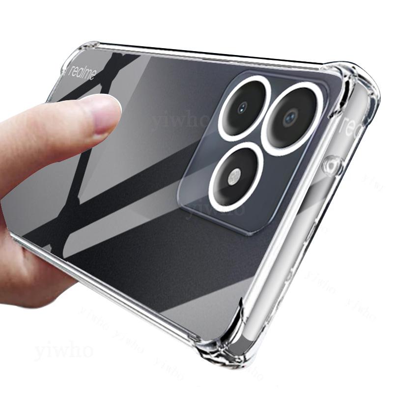 Shockproof Clear Case for Realme C53 RMX3760 6.74" Soft Silicone Transparent Back Covers for Realme C 53 Phone Protective Camera