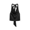 European and American Style, New Women's Clothing, Classic, Neck Collar Silk Satin Textured Top 2892650