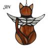 Acrylic Cat Suncatcher Hanging Pendant with Chain, Animal Ornament for Window Gift Home Wall Decor, Cute Lover Room Decoration Creative