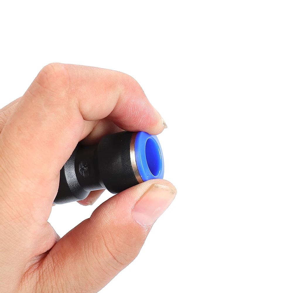 Push Connect Air Line Fittings With Ergonomic Oval Release Ring Allowing Hand Operation For 6mm To 12mm Tubing Connections