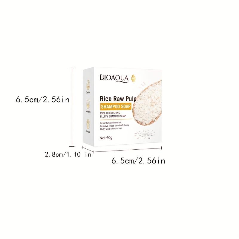 Rice Puree Deep Cleansing Shampoo Soap,Remove Loose Dandruff Flakes,Split Ends,Moisturize and Smooth Hair,Fresh Oil Control Cleaning Soap