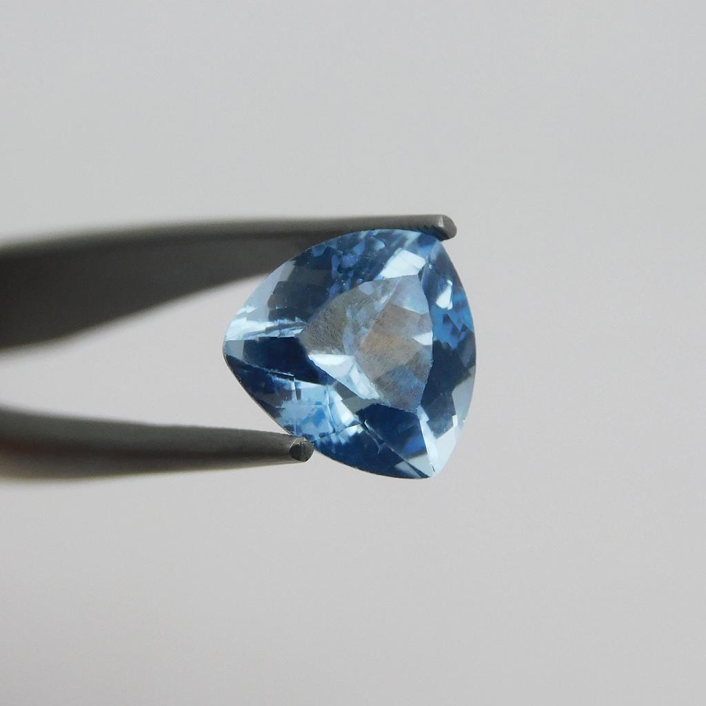 Natural Blue Sapphire Loose Gemstone Trillion Shape 9.65 Ct September Birthstone for Gem Collections