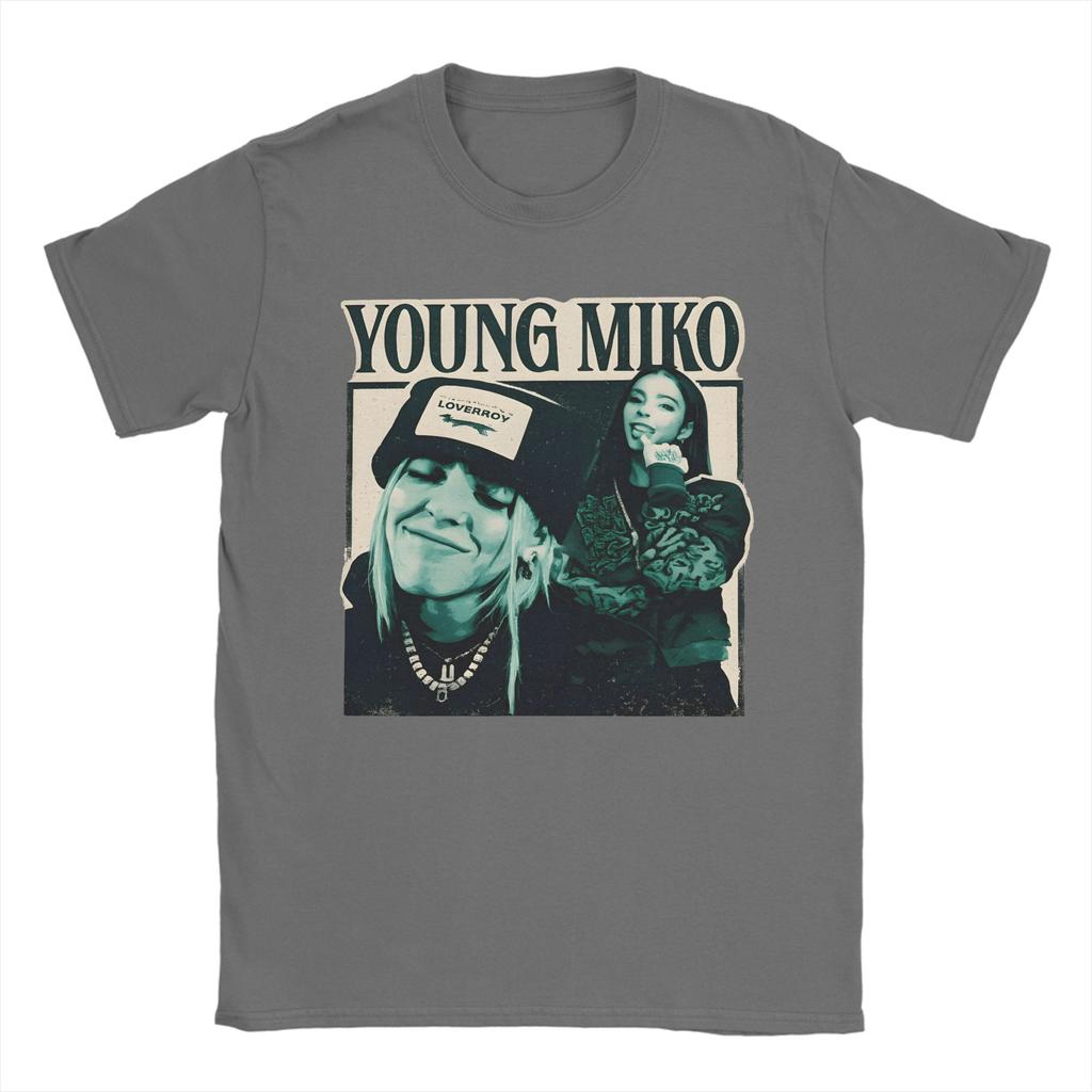 Mens Young Miko 90s Vintage T Shirts Cotton Tops Funny Short Sleeve Round Collar Tees Graphic TShirts