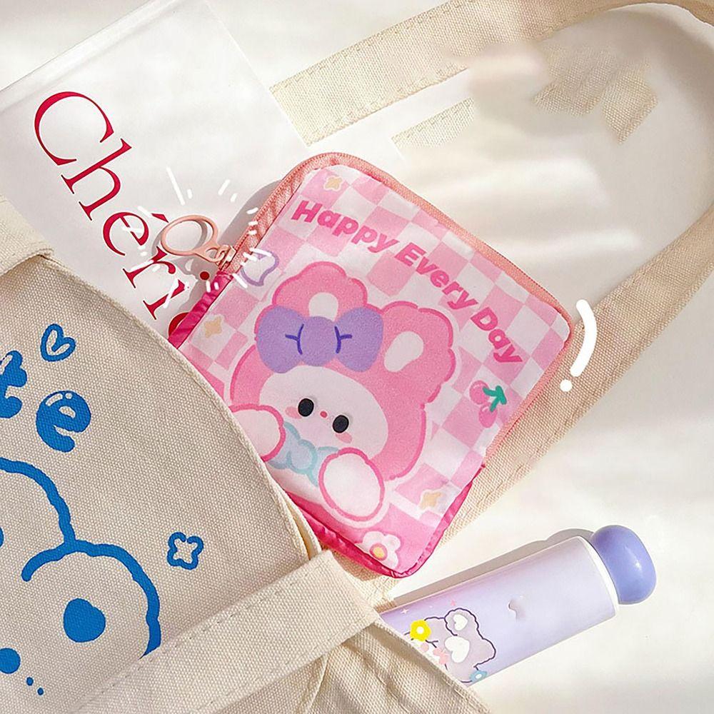 Zipper Storage Bag Large Capacity Cosmetic Storage Bag Portable Sanitary Tampon Bag  Women