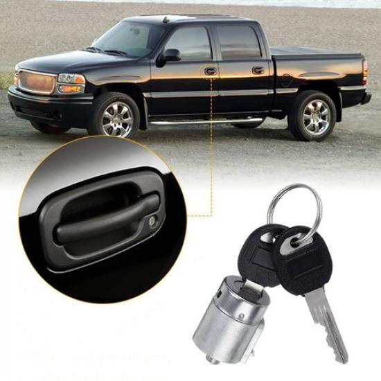 2 Sets Door Lock Cylinder Kit With For Keys GMC Chevy C1500 K1500 Tahoe Yukon