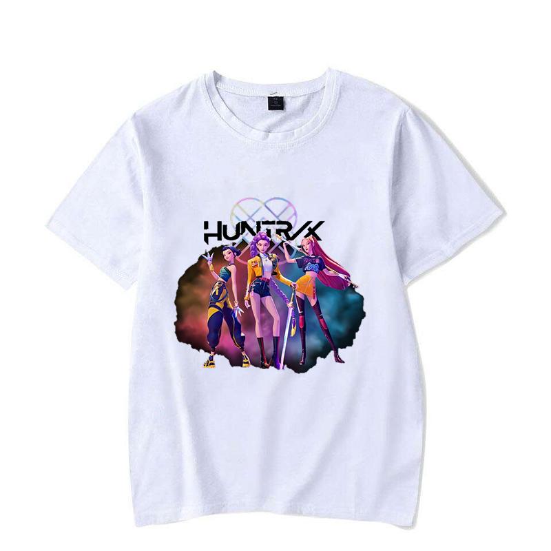 New Funny KPop Demon Hunters T Shirt Unisex Short Sleeve O Neck Summer Casual Mira Rumi Zoey Printing T-shirt Top Tee