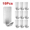 Self Adhesive Hook Stainless Steel Heavy Wall Hanger Hooks Bathroom Organizer Towel Rack Multi-purpose Kitchen Holder Shelf