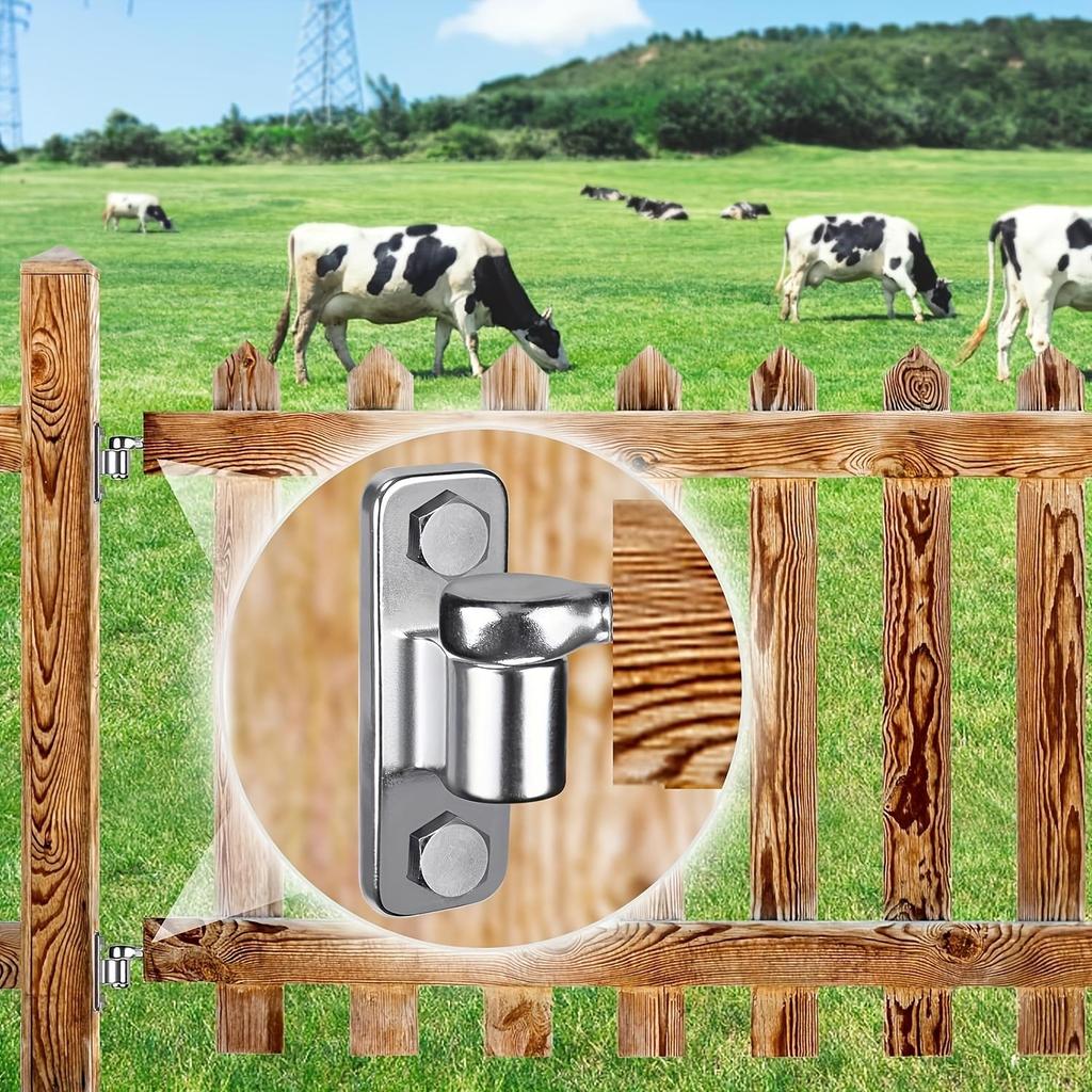 2pcs Heavy-Duty 304 Stainless Steel Door Hinges - Wall Mounted, Polished Finish for Farm Gates & Wooden Fences, Supports Up To 620lbs
