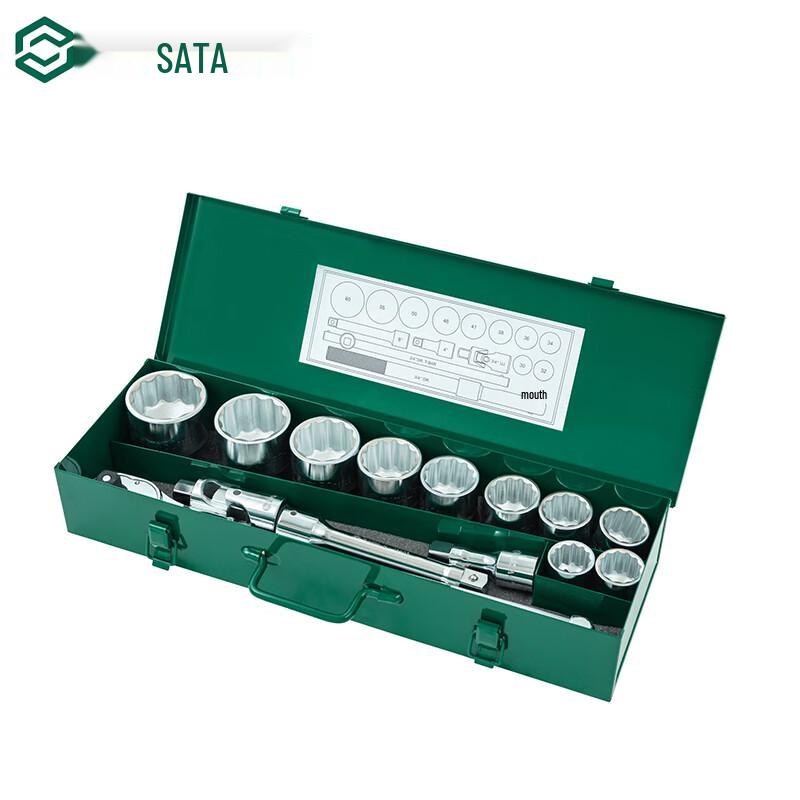 SATA 15-Piece 19mm 12-Point Socket Set 19mm