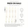 24pcs Exquisite Black Long Press On Nails with Halo Dyeing Designs Full Cover Ballerina Artificial Nails for Women -Easy To Apply and Remove with Glue