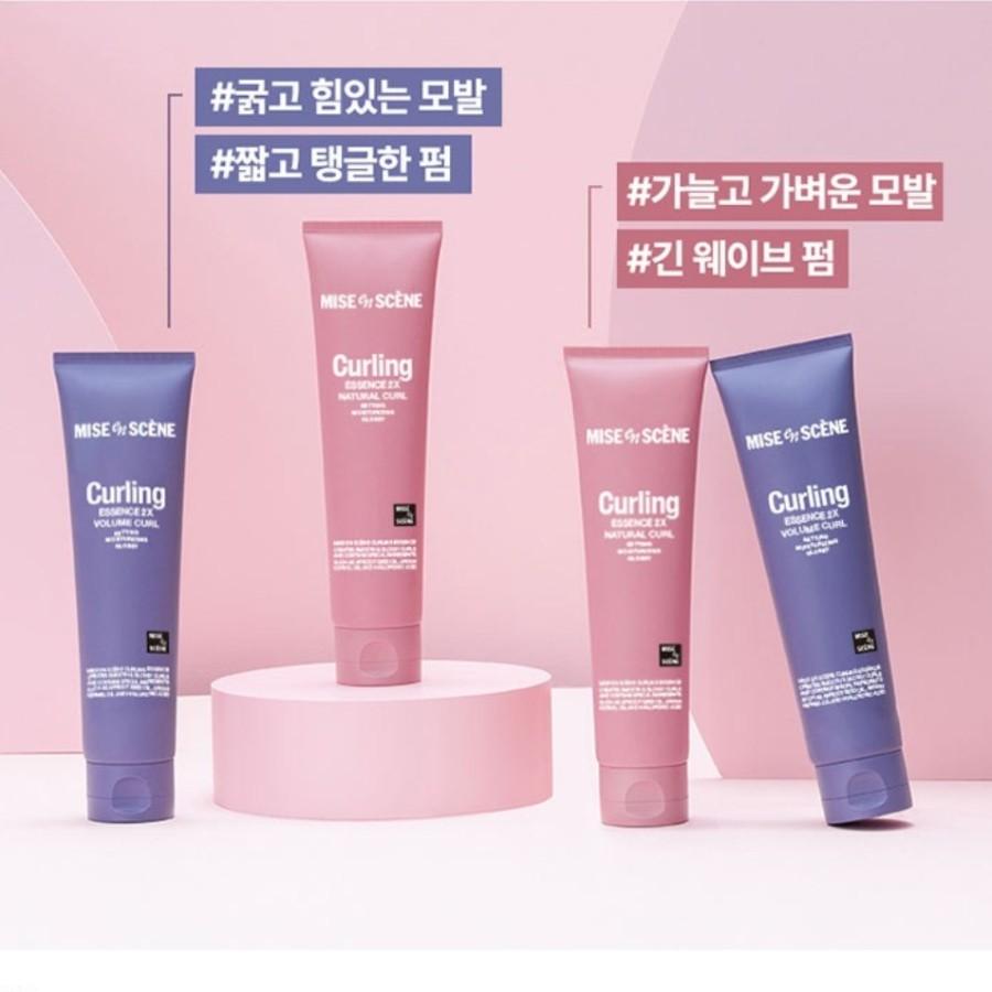 MISE en SCENE Curling Hair Essence 2X, 150ml, Natural / Volume Curl 2types,  Korean hair care