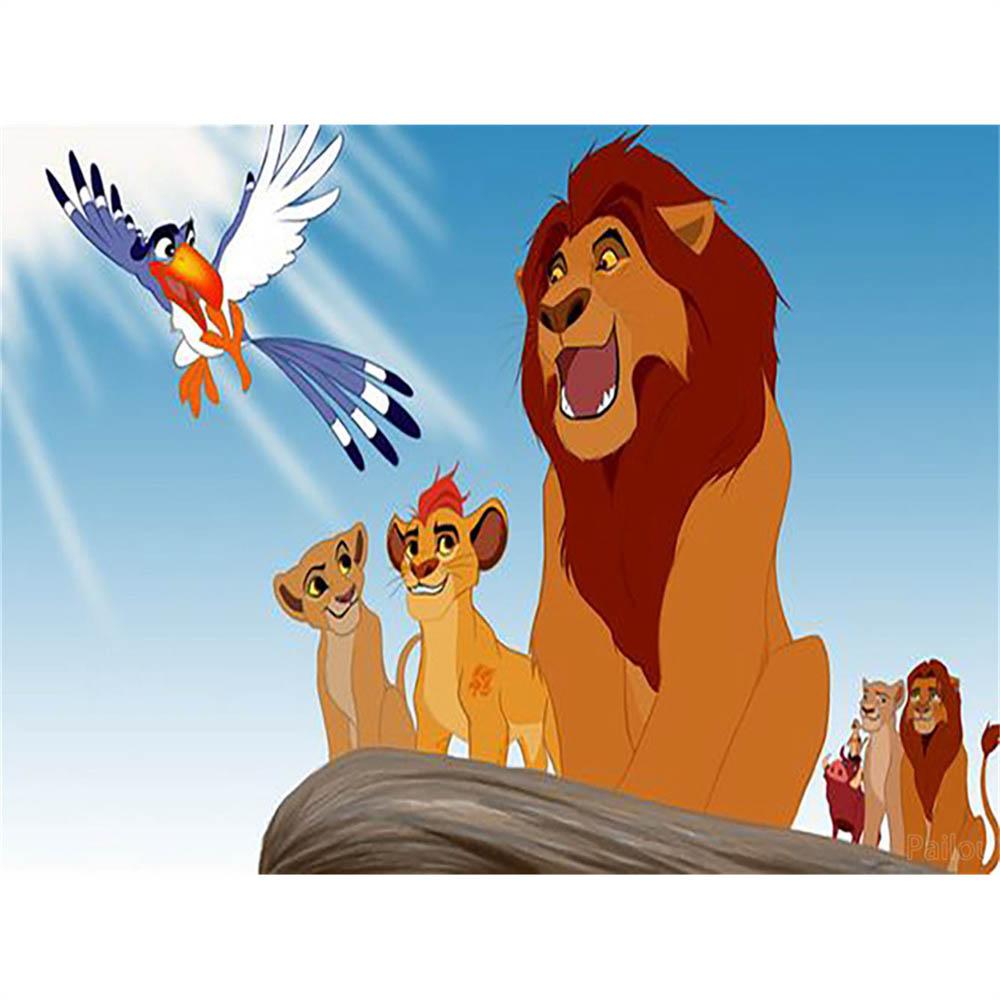 Disney The Lion King Simba Classic Animation 5D Diamond Painting Full of Diamonds DIY Handmade Diamond Painting Cartoon Decoration Painting Kit