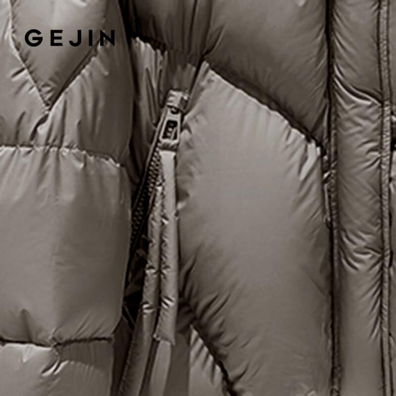 Ge Jin Women's 90% White Goose Down Hooded Short Puffer Jacket