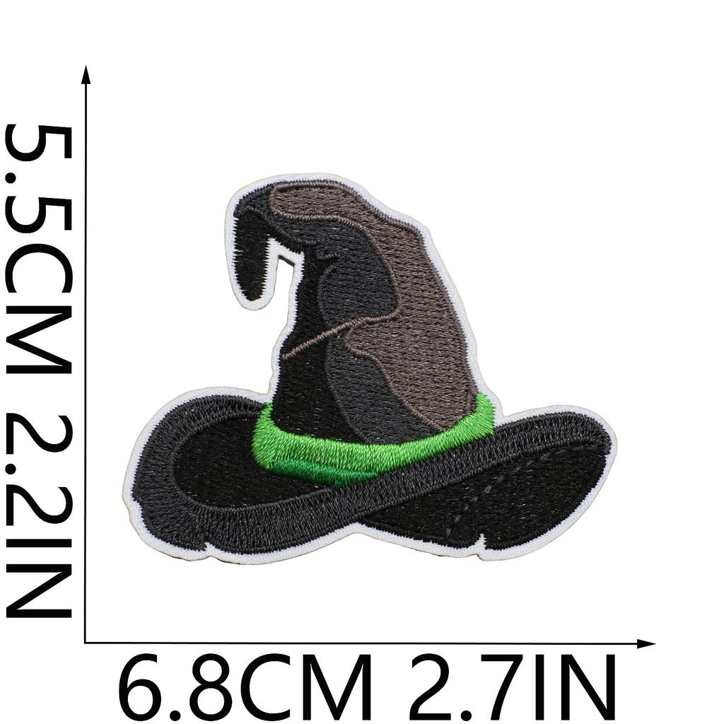 Wizard And Witch Embroidery Cloth Sticker Clothes Decoration Magic Wand Patch Sticker Computer Embroidery Bow Chapter Boy