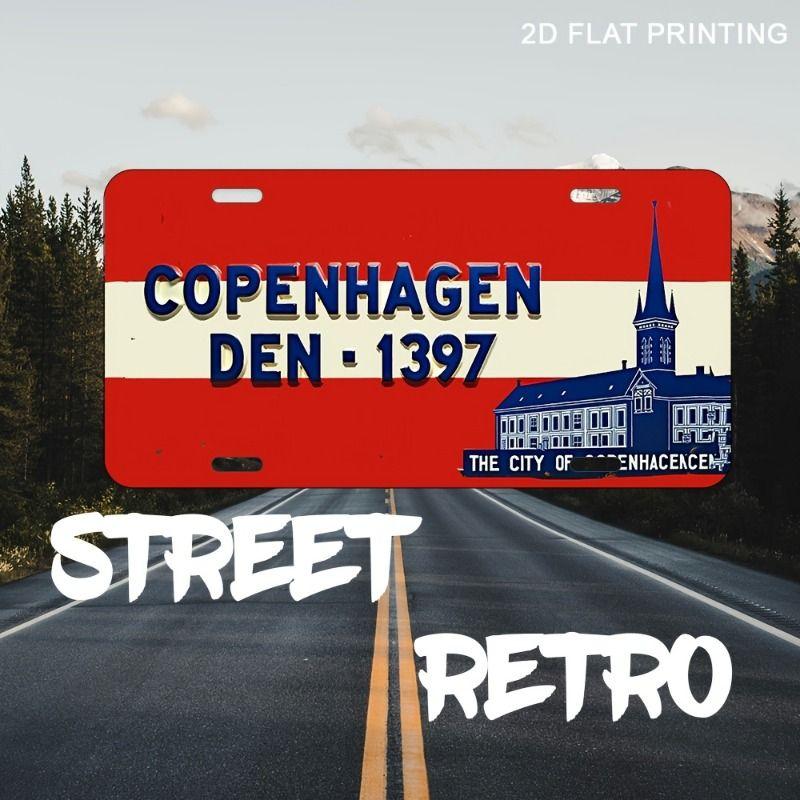 Car License Plate Metal Wall Decor 15x30cm