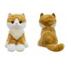 Meow Sound Effect Realistic Stuffed Cat Doll Soft Plush Simulated Cat Plushie  Home Decoration