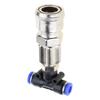 Pneumatic-Tank-Connector Air for Valve Air Bag Three-way Joint Air for Tank Straight Through Joint-Pneumatic Fittings Co