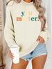 Autumn/Winter Women's YOU MATTER Print Round Neck Pullover Hoodie