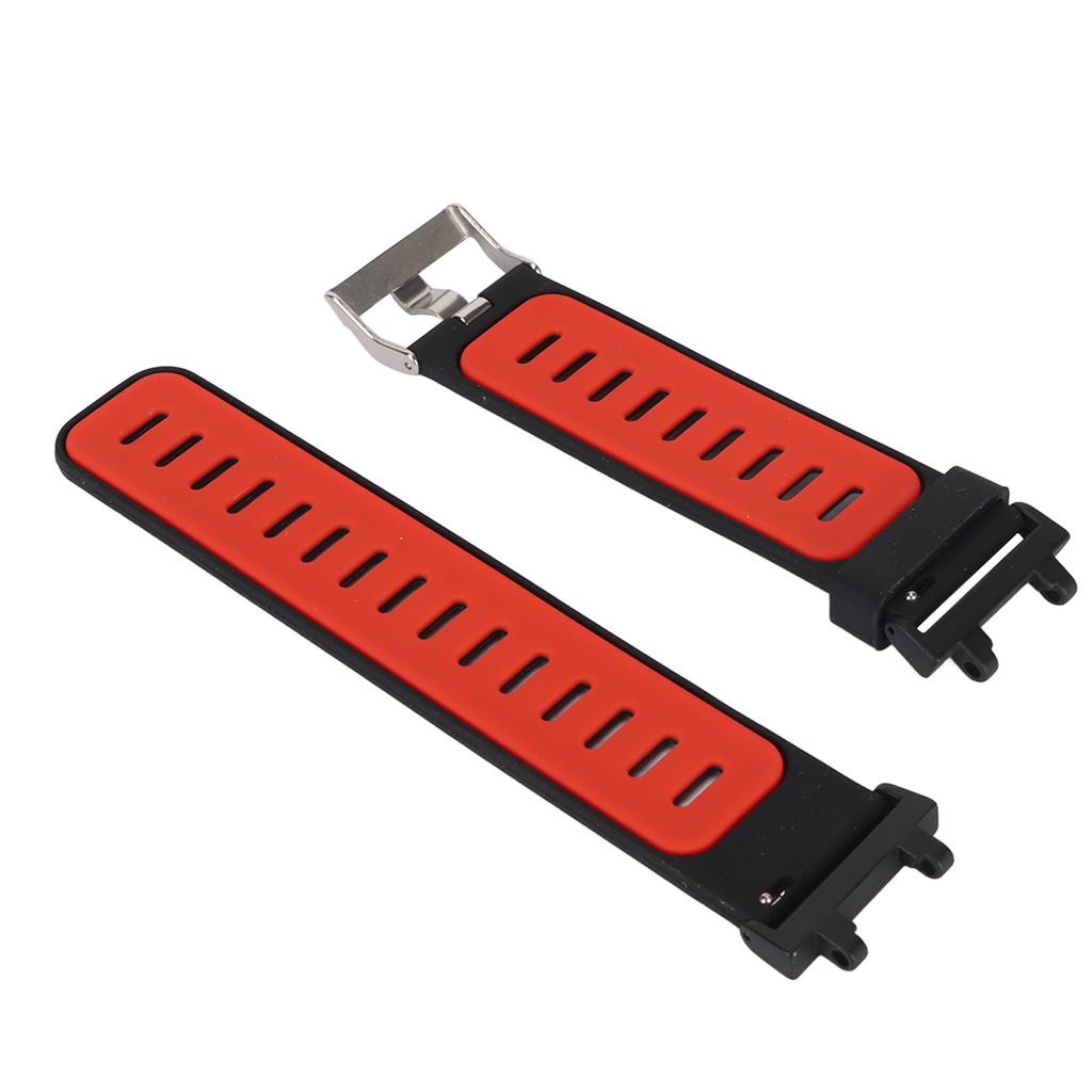 Měkký silikonový řemínek k hodinkám Nastavitelný náhradní pásek Příslušenství Vhodné pro chytré hodinky Amazfit T Rex 2 Černá a červená