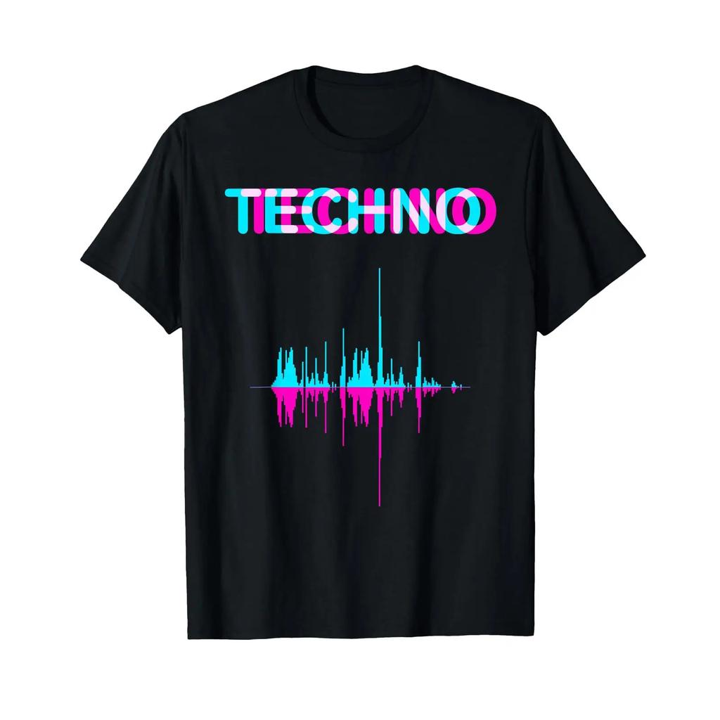I Like Techno Music T Shirt vintage Washed fashion Casual Soft homme Unisex streetwear Breathable Comfortable
