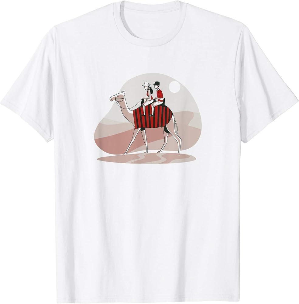Camel ride through the desert with a mask T-Shirt Unisex T-Shirt S
