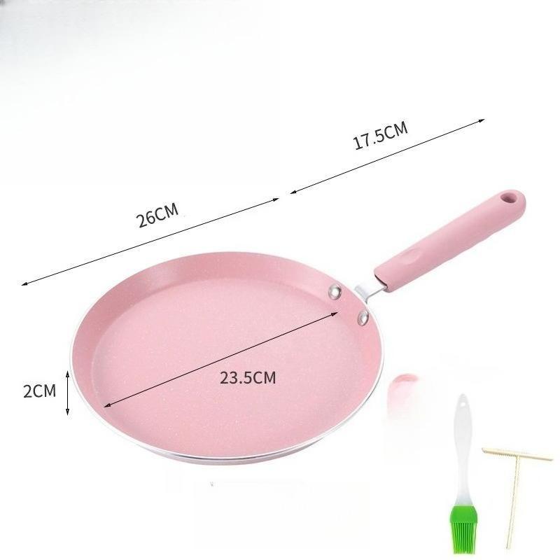 Non-Stick Frying Pan Flat Bottom Frying Pan Easy To Clean Kitchen Fried Eggs Pancake Baking for Gas Stoves and Induction Cookers