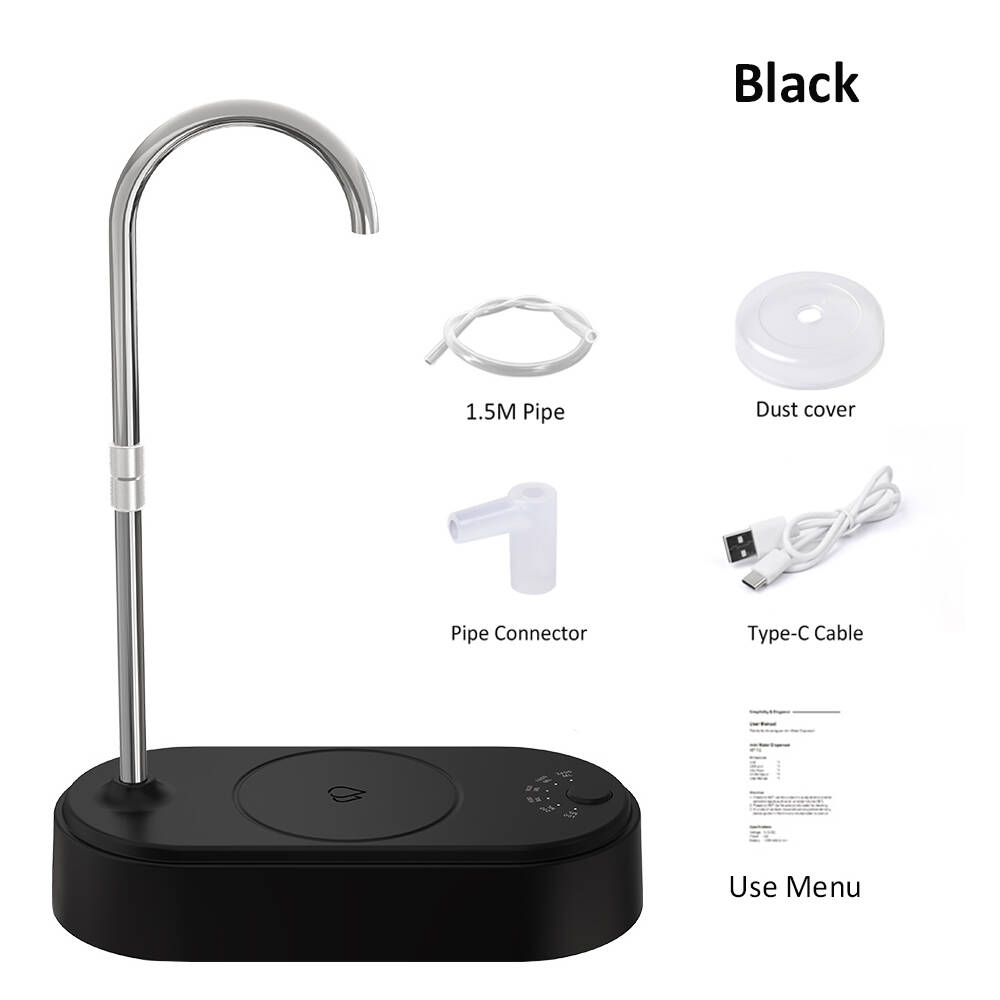 

Электрический водяной галлонный насос, автоматический диспенсер для бутылок с водой, небольшой электрический питьевой насос, дренажная машина, перезаряжаемая чёрный