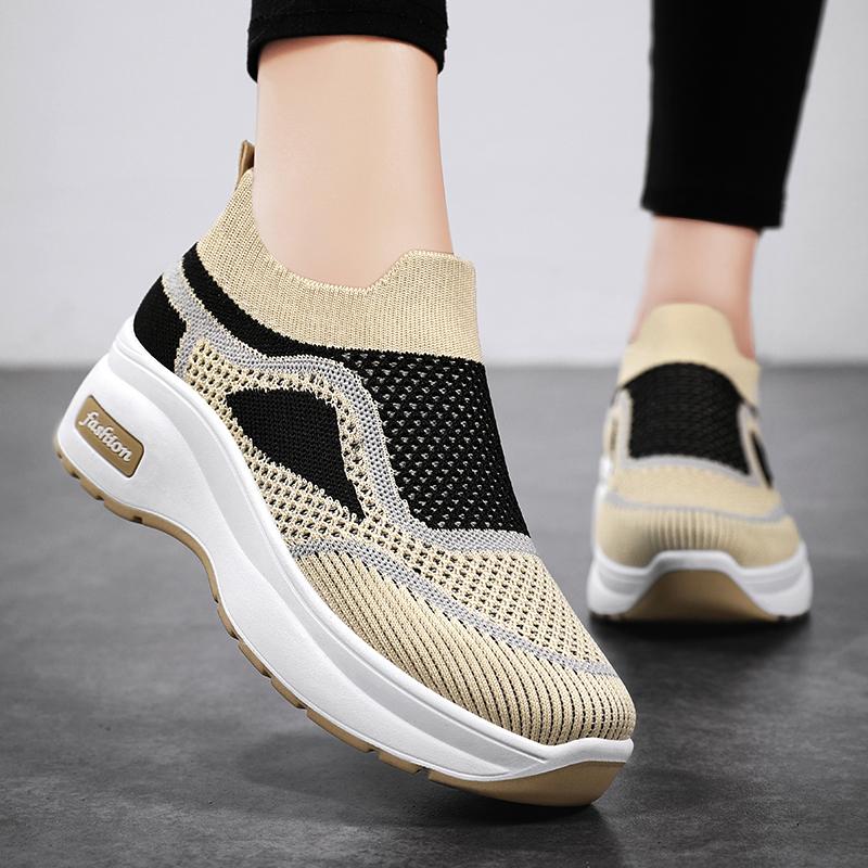 Women's Summer Casual sneaker Thick Sole Boosting Shoes Breathable Soft Comfortable Outdoor Sports Walking Shoes Free Shipping